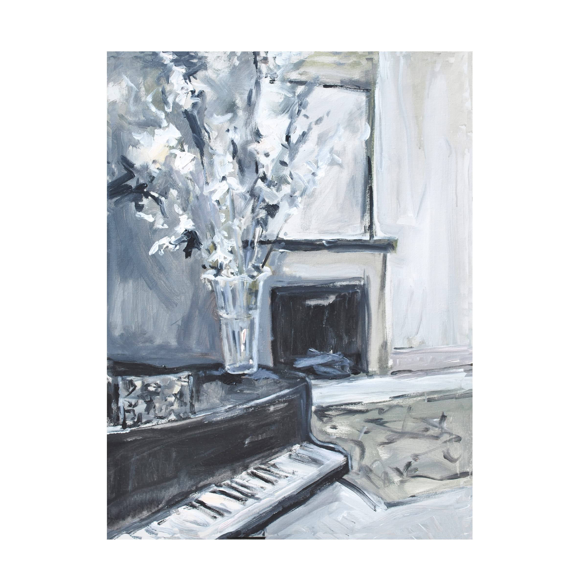 Trademark Fine Art 'Piano Blues III' Canvas Wall Art by Allayn Stevens - Jazz Music Decor for Living Room, Bedroom & Office