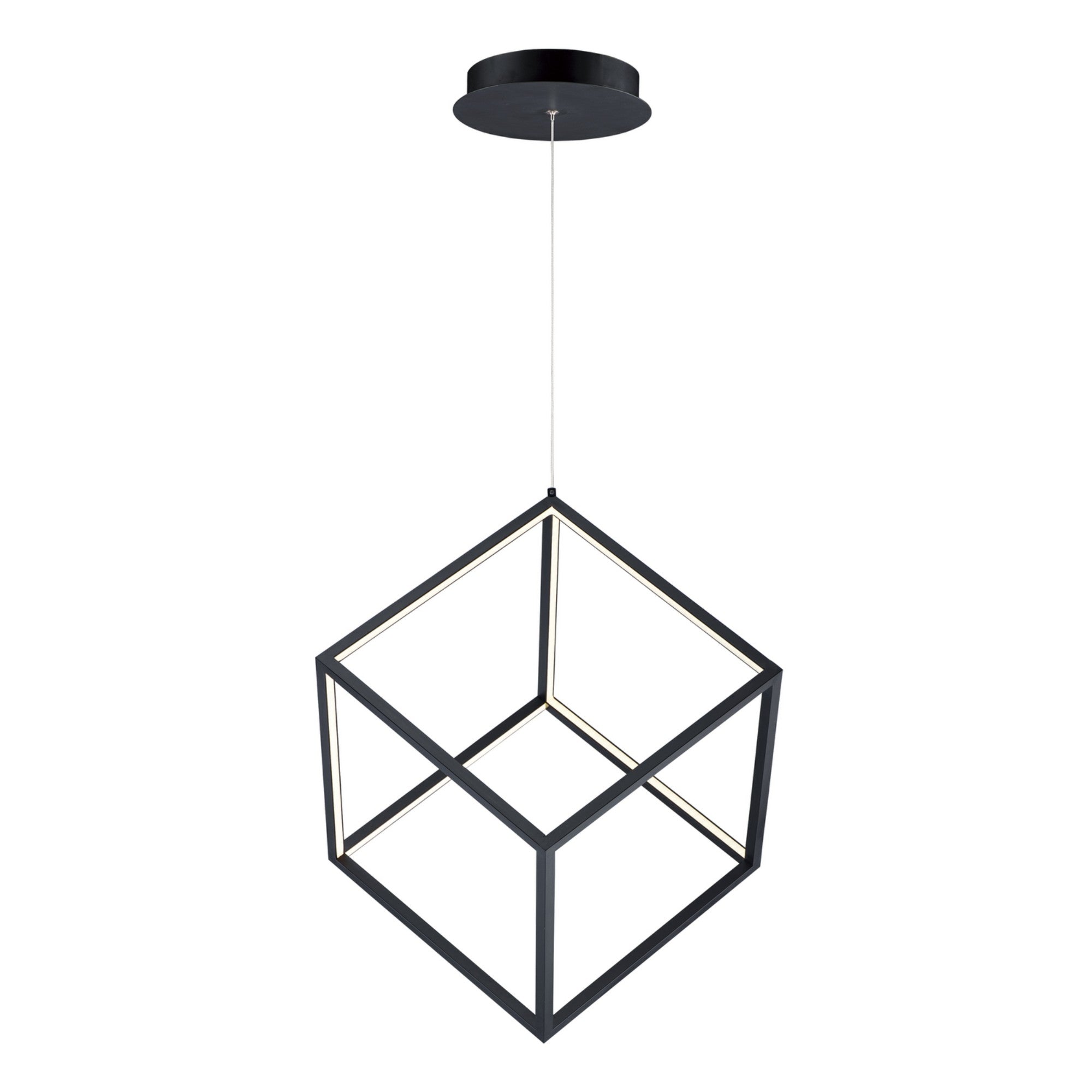 4 Square LED Pendant Light - Modern Dimmable Hanging Fixture for Kitchen Island, Dining Room & Office Lighting | Energy Efficient LED Ceiling Light with Adjustable Height
