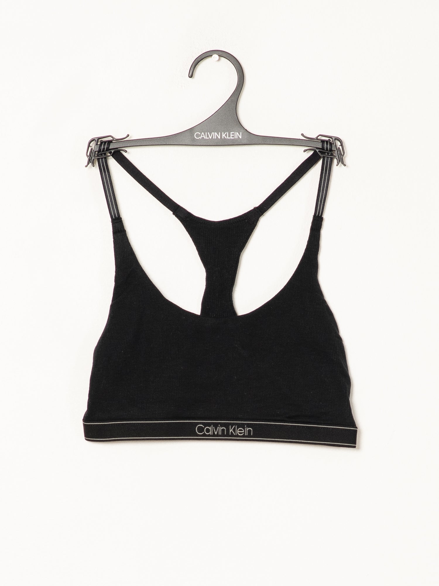 Calvin Klein Pure Ribbed Bra - Comfortable & Supportive Underwear for Women | Perfect for Everyday Wear, Workouts & Lounge