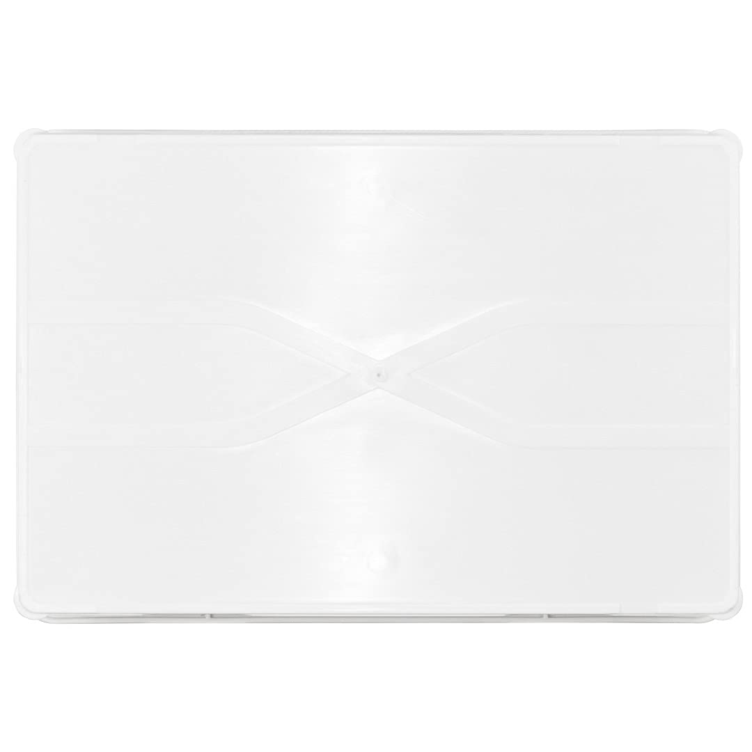 27 x 18 x 6 Inch Stackable White Plastic Proofing Box - Durable Pizza Dough Rising Container with Lid (Sold Separately), Dishwasher Safe - Perfect for Bakeries, Pizzerias & Home Bread Making