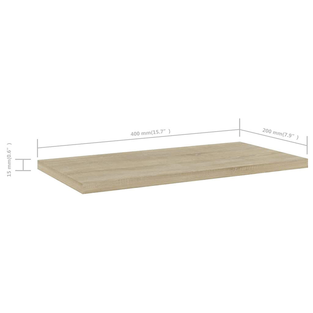4-Pack Bookshelf Replacement Boards - Unfinished Wood & Melamine Shelf Planks 15.7