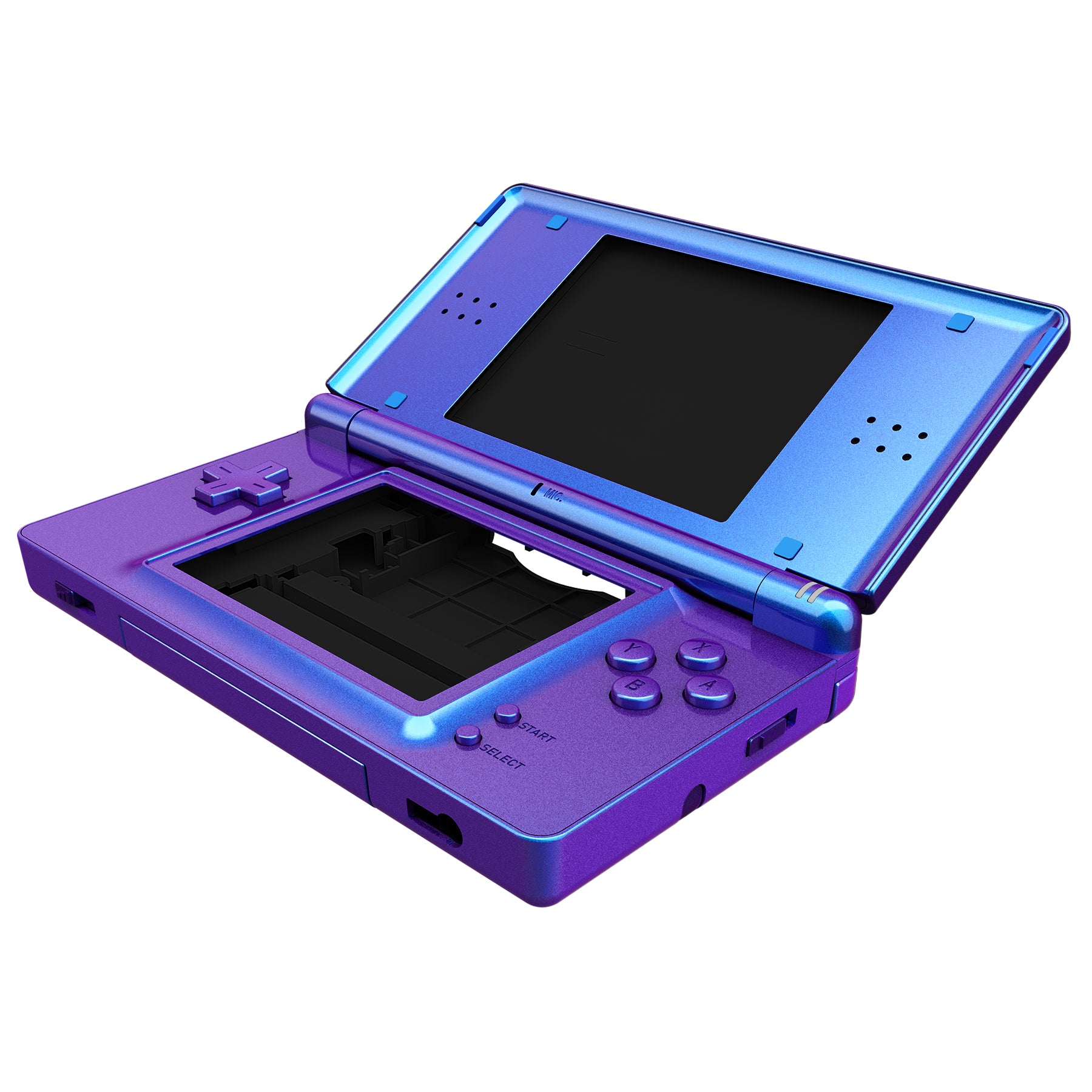 eXtremeRate Replacement Full Housing Shell & Buttons with Screen Lens for Nintendo DS Lite NDSL - Chameleon Purple Blue | Custom Gaming Console Cover for Enhanced Protection & Style | Perfect for Gaming Enthusiasts & Collectors