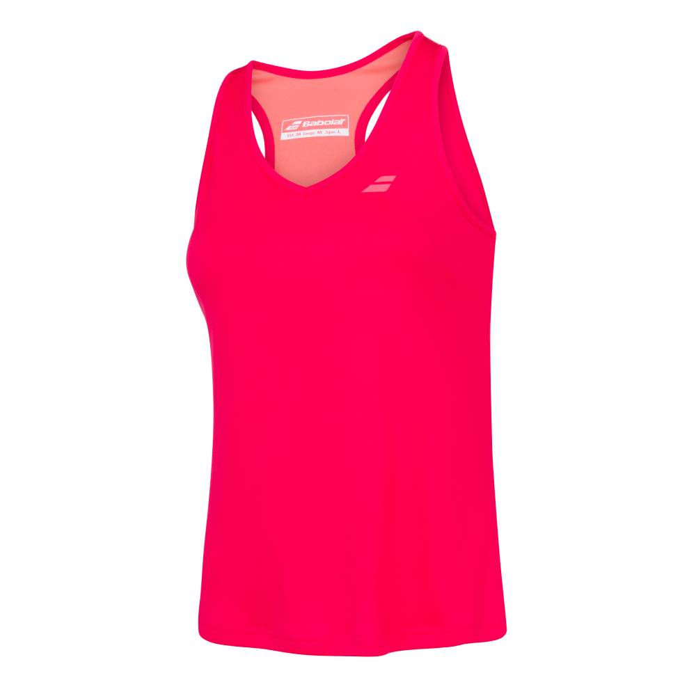 Babolat Women's Play Tank Top - Breathable Athletic Shirt for Tennis & Workouts (Red Rose) | Perfect for Gym, Running & Casual Wear