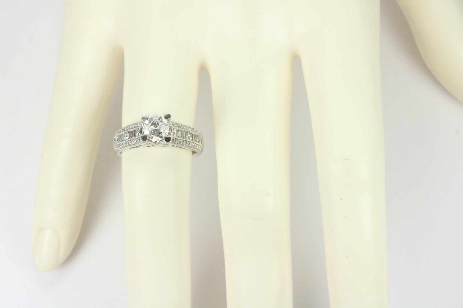 1.66tcw 14K White Gold Contemporary Diamond Engagement Ring for Women - Elegant Wedding Band, Anniversary Gift, Promise Ring (Perfect for Proposals & Special Occasions)