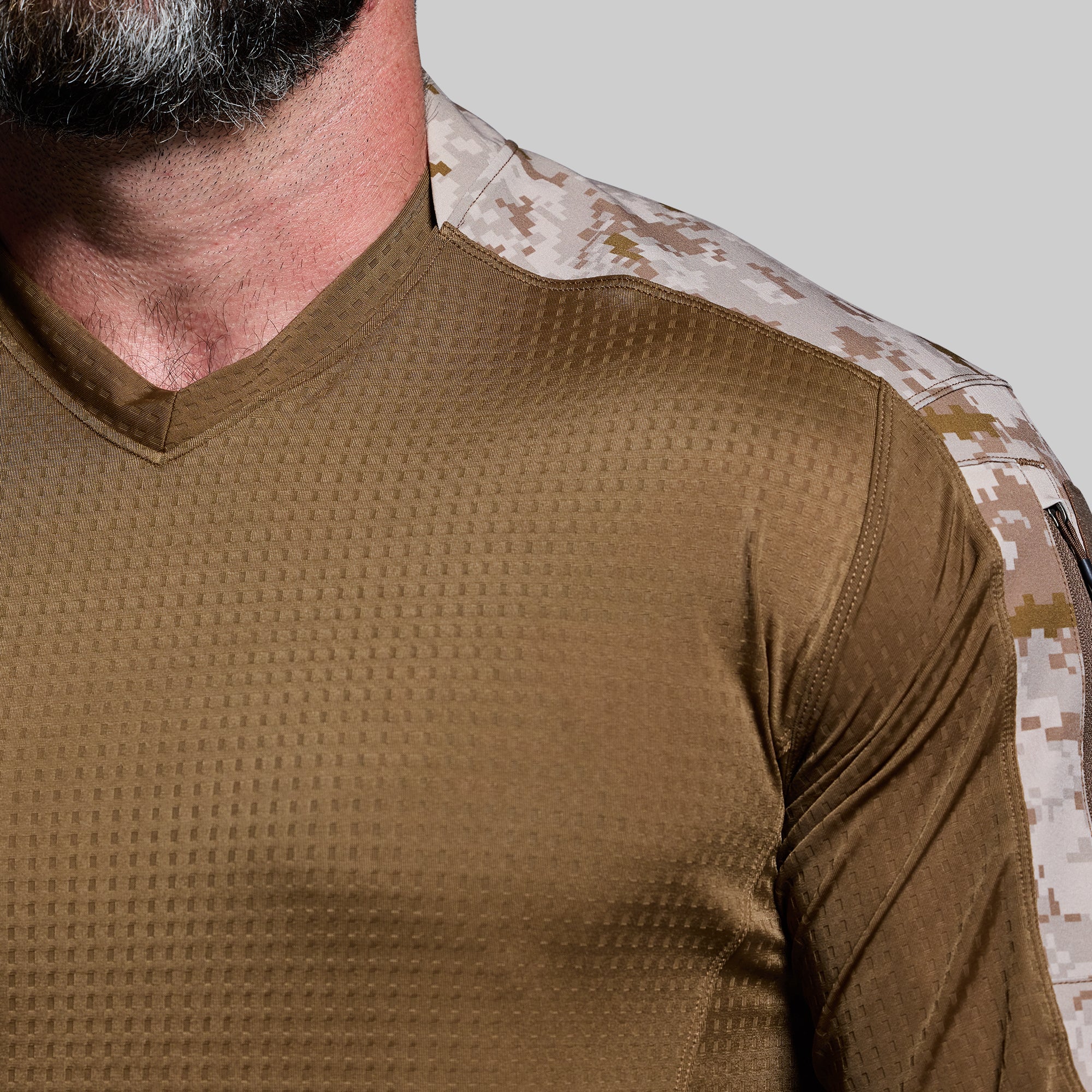 Long Sleeve Op Top Pro (Desert Digital Camo) - Tactical Shirt for Outdoor Activities, Hunting & Airsoft | Durable Performance Wear for Men