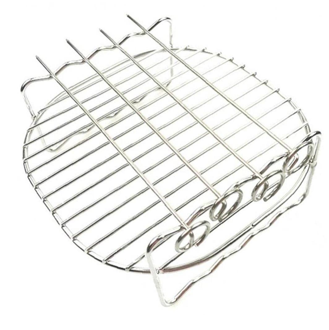 Ruluti Stainless Steel Double Layer Baking Tray & BBQ Grill Rack - Air Fryer Accessories, Oven Safe Skewer Holder for Perfect Grilling, Roasting & Baking - Ideal for Kitchen, Backyard BBQ & Camping Cooking