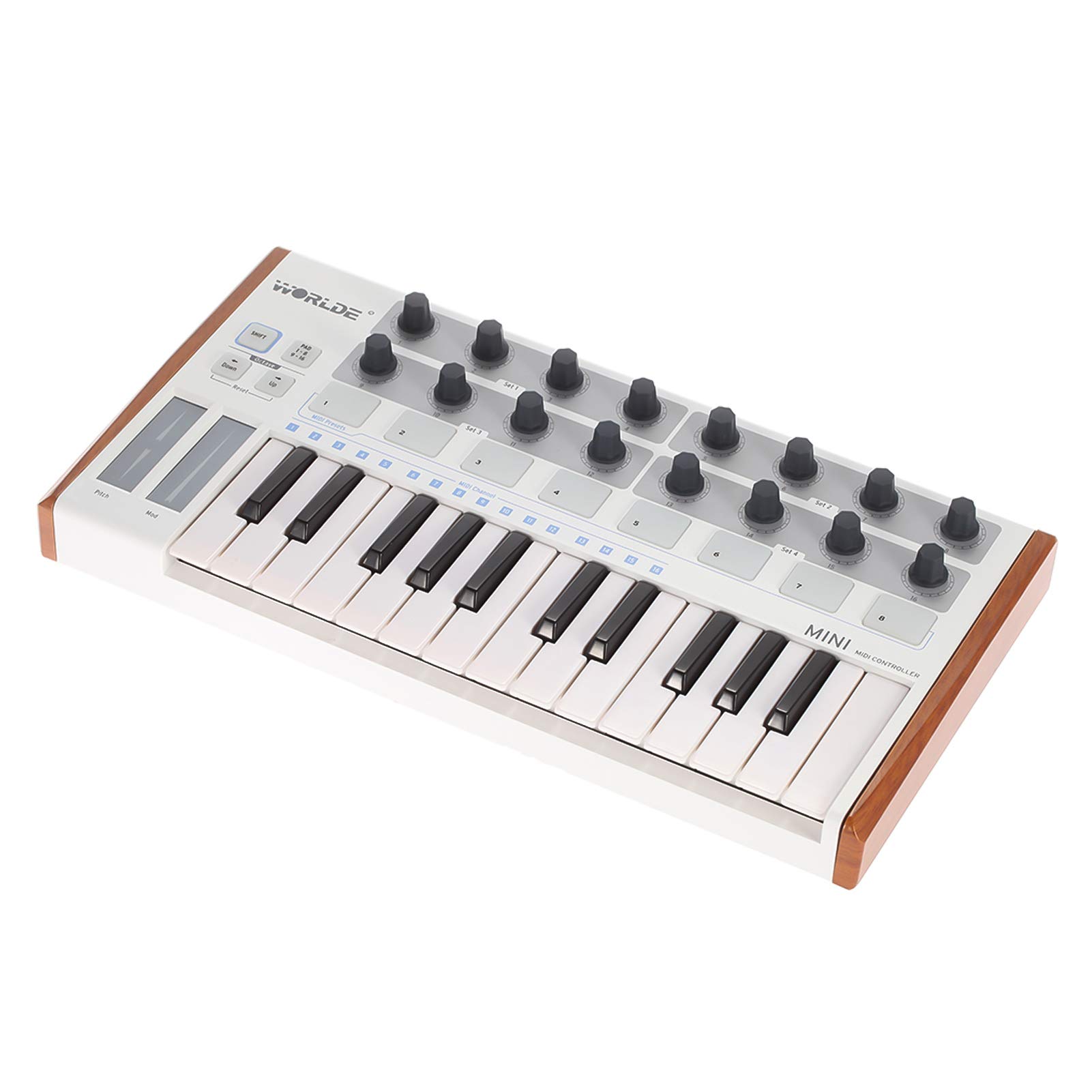 Ultra-Portable 25-Key USB MIDI Controller - Compact Drum Pad & Keyboard for Music Production, Live Performance & Studio Recording | Perfect for DJs, Producers & Musicians On-The-Go