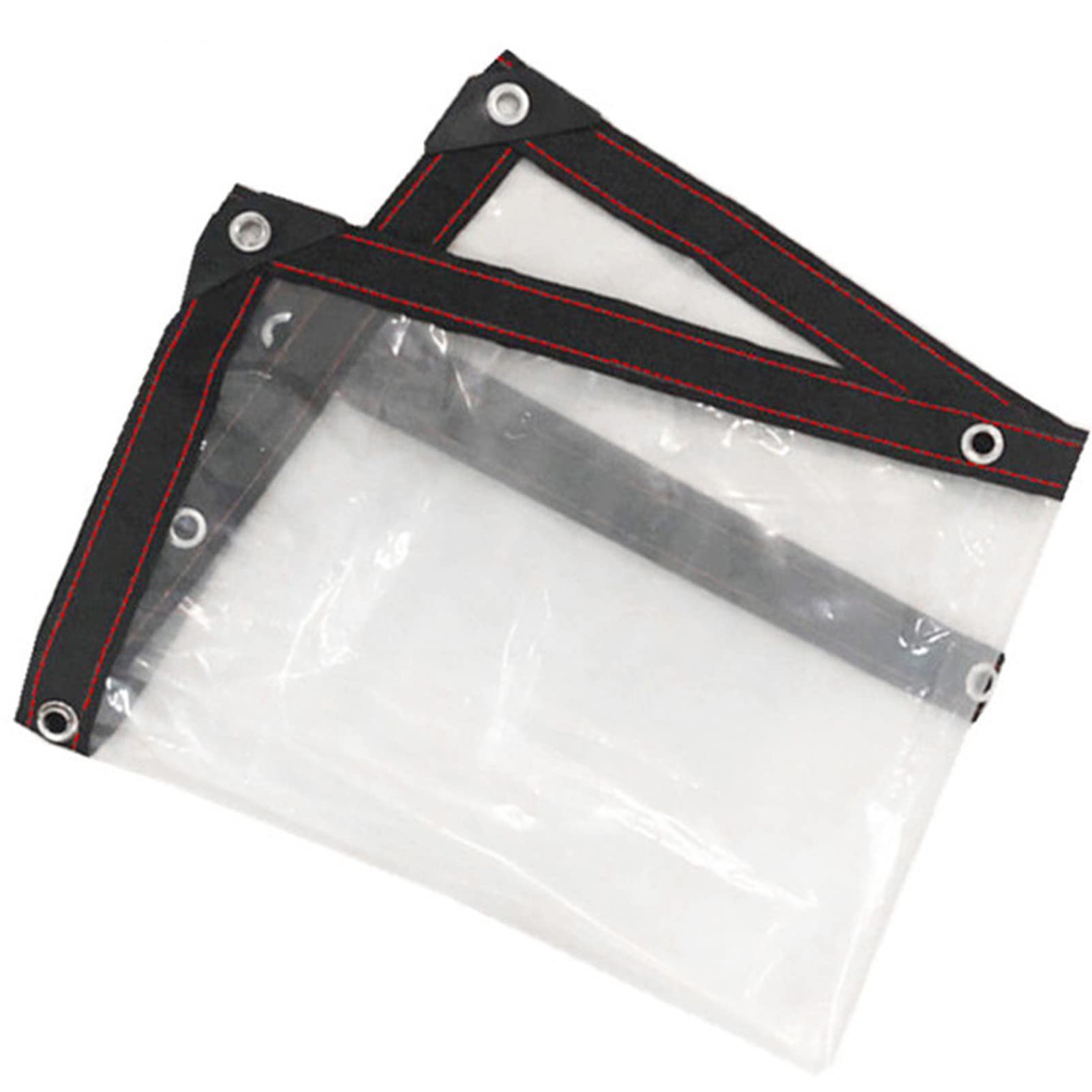 17x20ft Clear Heavy Duty Waterproof Poly Tarpaulin with Grommets - Transparent Tarp for Greenhouse, Garden, Patio Cover, Plant Protection & Pet Hutch Roof - Durable Outdoor Use in All Weather Conditions