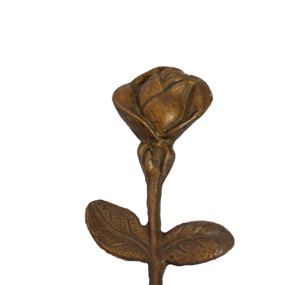 Handmade Resin Rose Sculpture - Elegant Metal Flower Craft for Home Decor, Perfect for Living Room, Study & Office Desk Accessories | Unique Gift Idea for Housewarming, Wedding & Anniversary