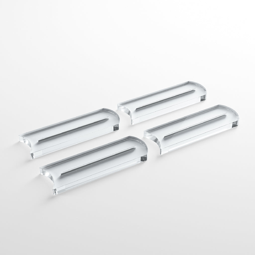 Premium Acrylic Card Stands Set of 4 - Perfect for Business Cards, Menus, Table Numbers & Wedding Place Cards - Elegant Display for Restaurants, Events & Offices