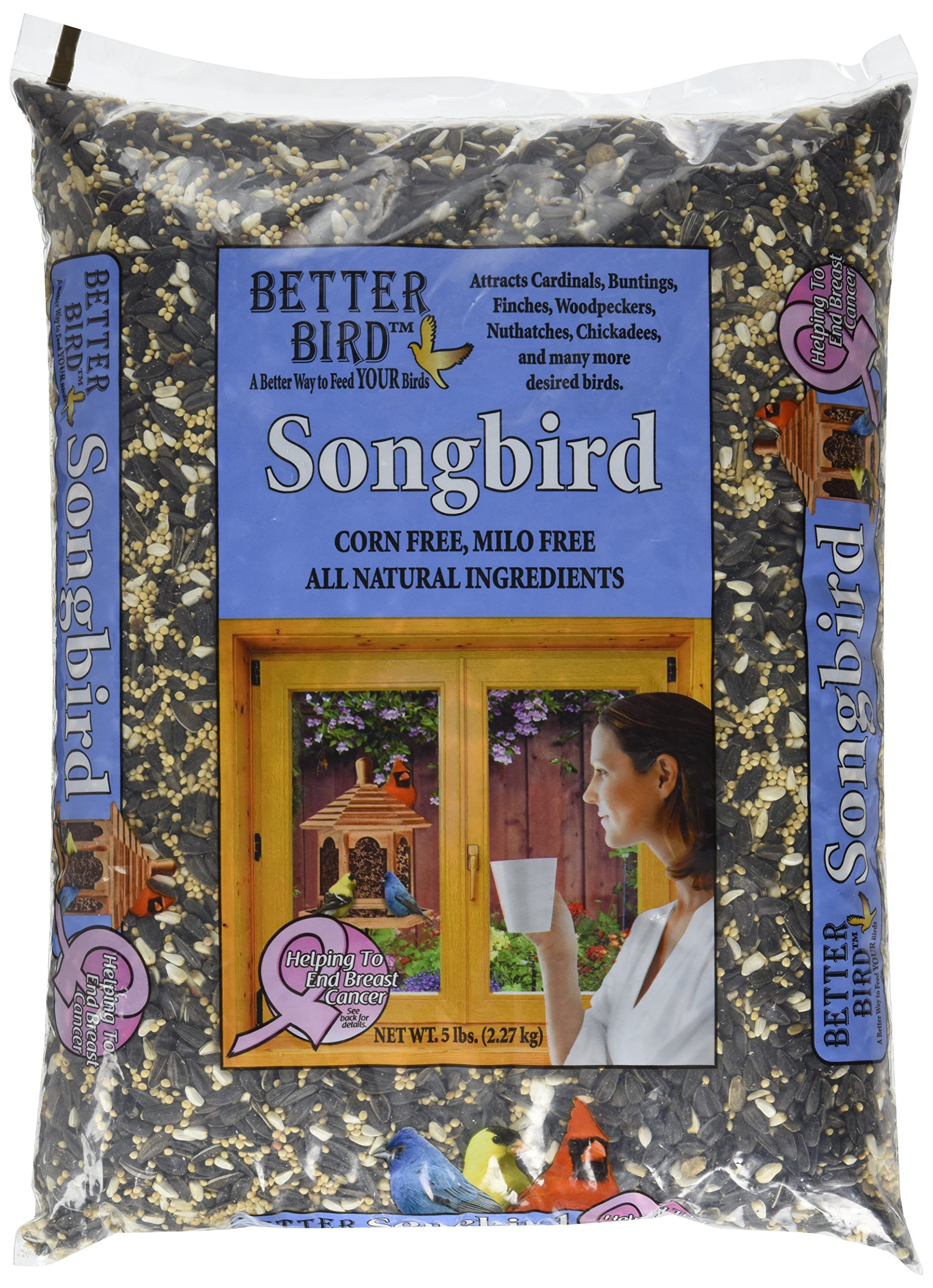 Premium Wild Bird Food - 5 Lb Bag | Nutritious Seed Mix for Songbirds | Attract Finches, Cardinals & Bluebirds to Your Backyard Garden