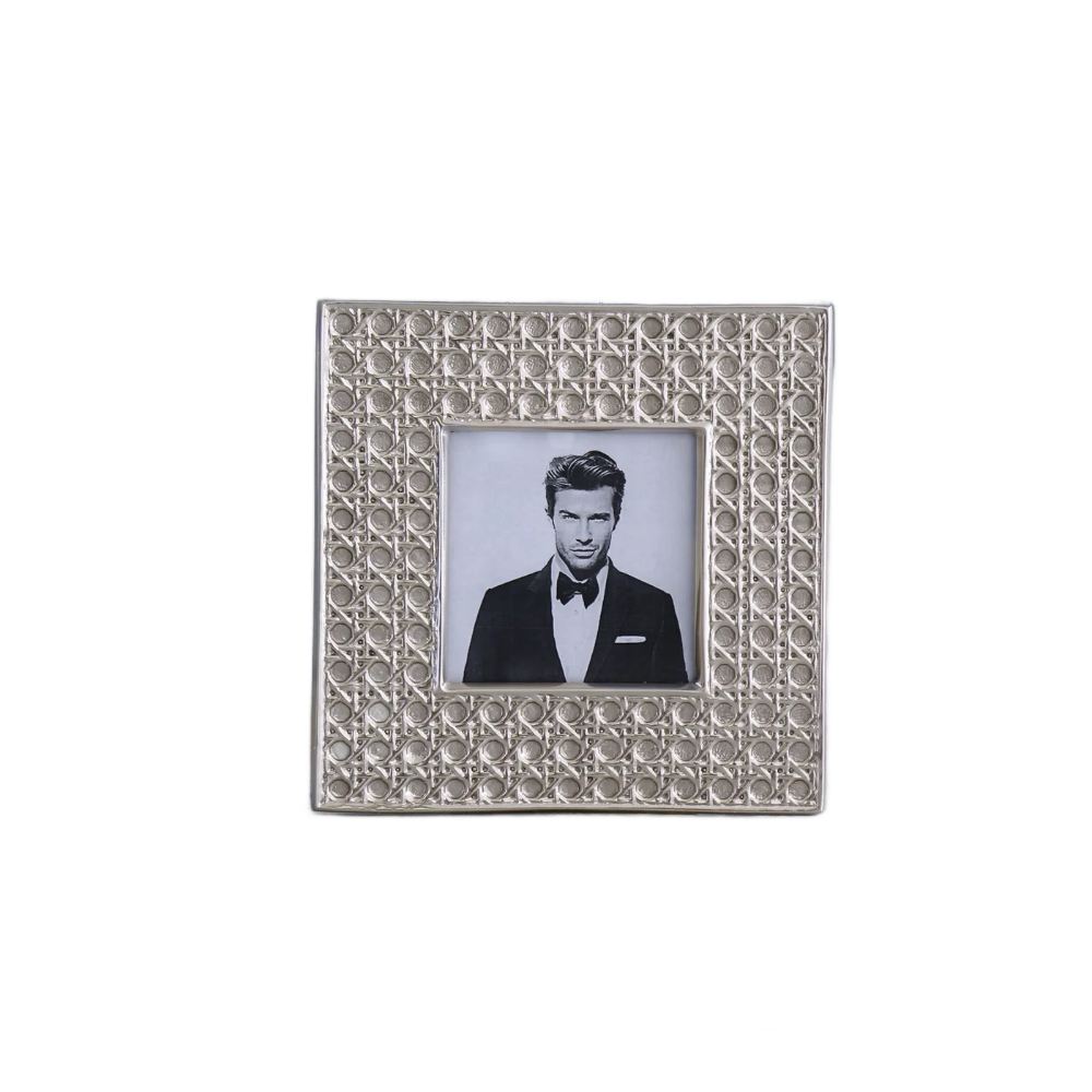 Beatriz Ball FRAME Sierra Modern Rattan Gold Wall Mirror - Elegant Home Decor for Living Room, Bedroom, or Entryway