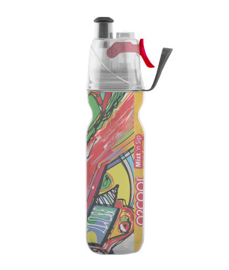 O2COOL ArcticSqueeze Insulated Mist 'N Sip Artist Water Bottle 20oz - Limited Edition - Perfect for Outdoor Sports, Gym & Summer Hydration
