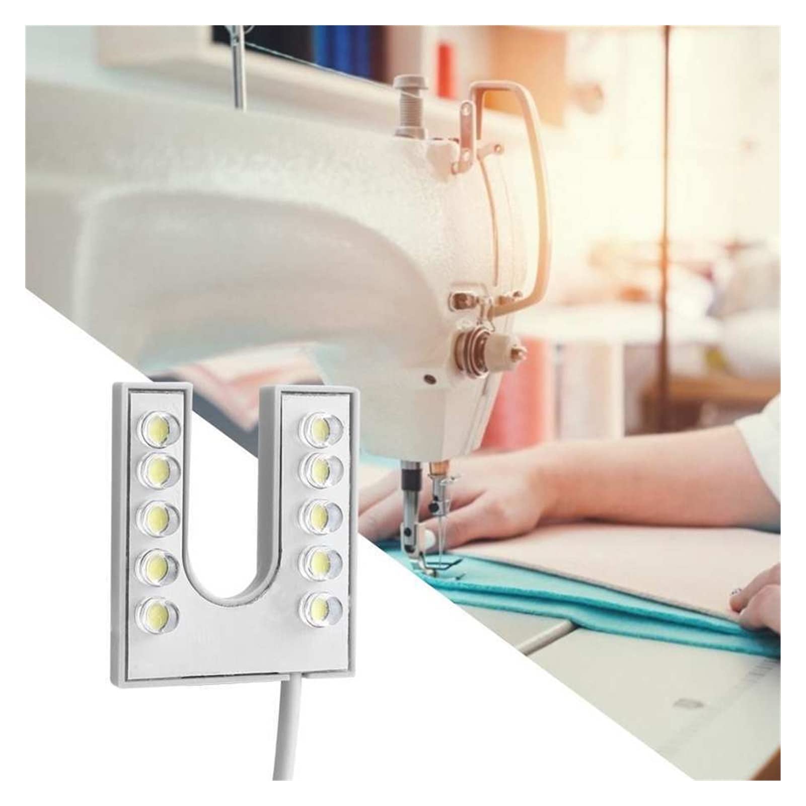 Flexible LED Gooseneck Lamp with Magnetic Base - 110-265V Adjustable Sewing Machine Light (EU Plug) | Perfect for Sewing, Crafting & Detailed Work