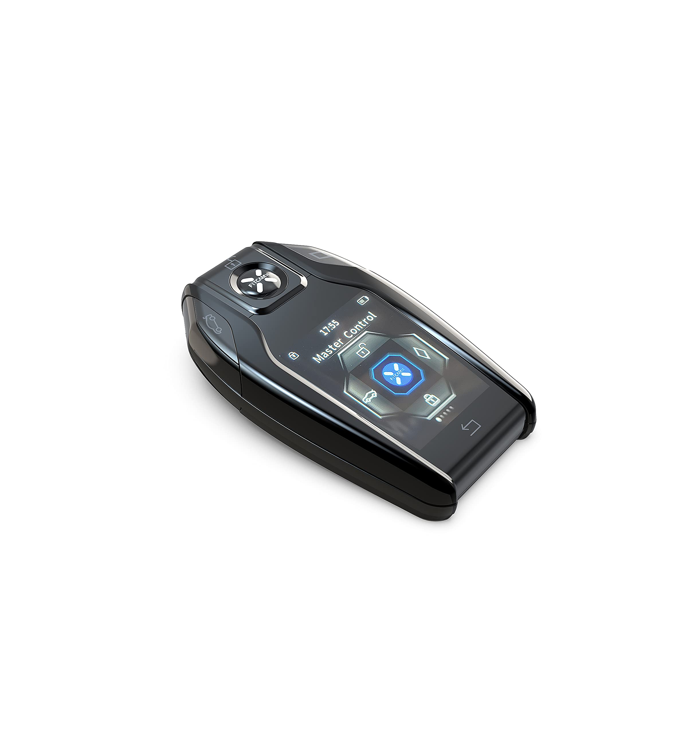 Fitcamx X-500 Smart Remote Car Key Fob - Keyless Entry Auto Lock/Unlock with LCD Screen | Upgrade Replacement for Vehicle Accessories | Anti-Theft Security with Optional Logo | Professional Soldering Required (Black) - Perfect for Car Security & Convenient Keyless Access