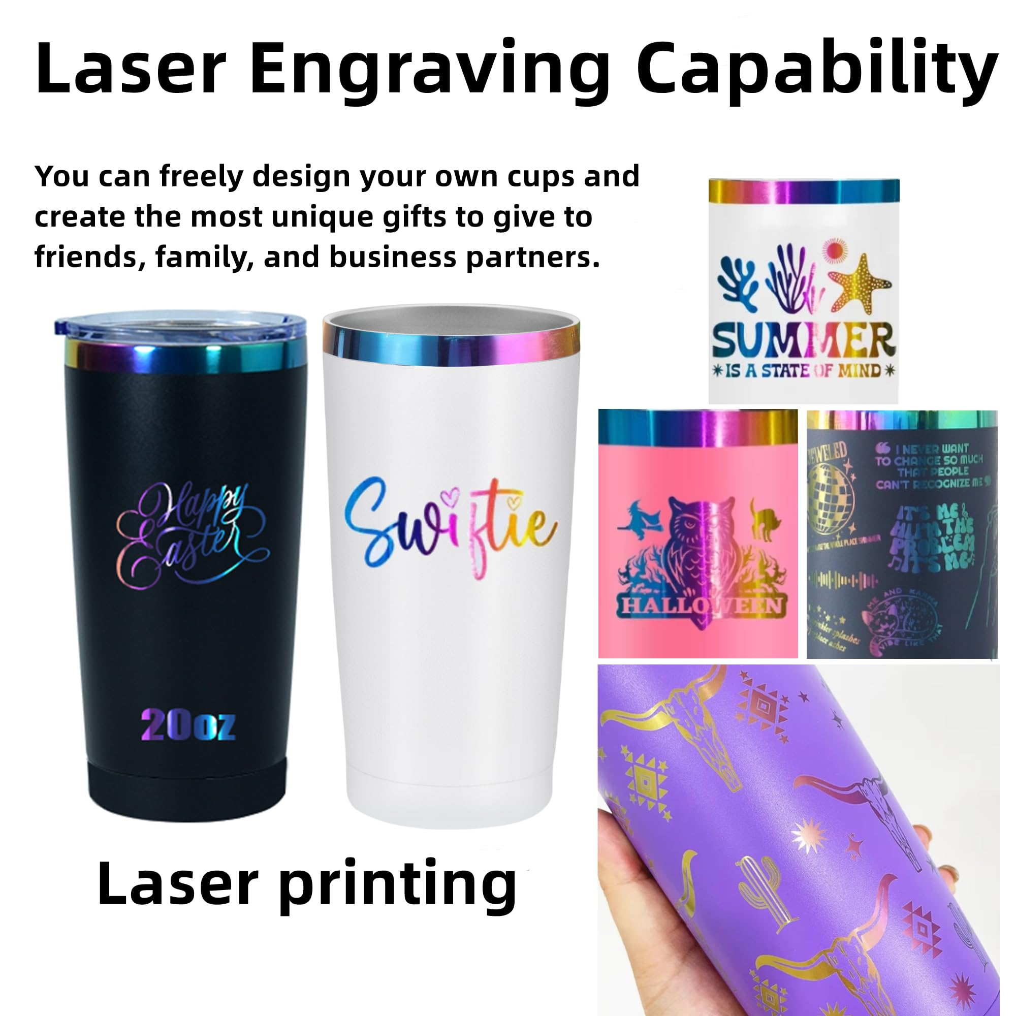 20oz Stainless Steel Vacuum Insulated Tumbler with Lid & Straw - Double Wall Insulated Coffee Cup for Hot & Cold Drinks - Leakproof Travel Mug for Office, Gym, Camping & Outdoor Activities