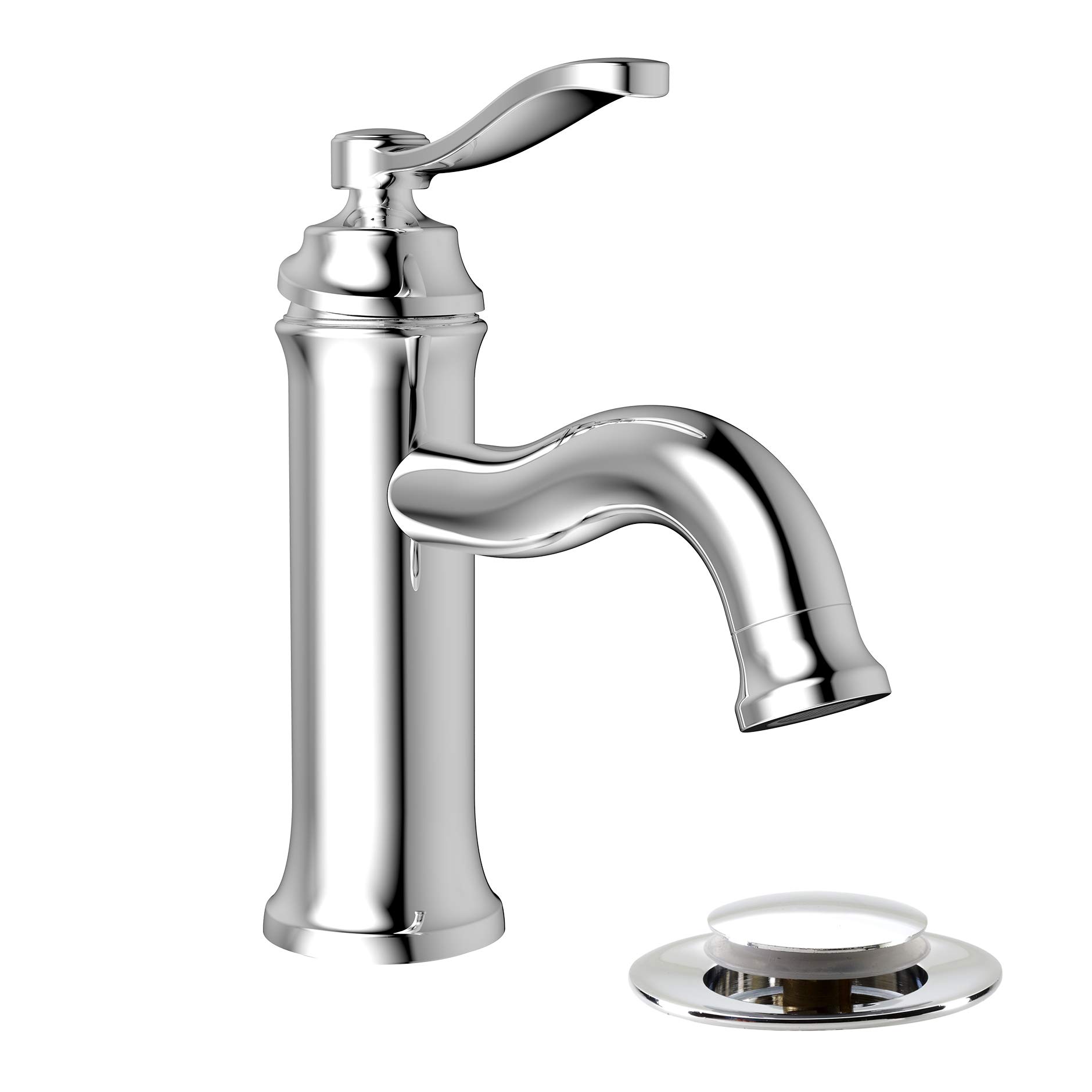 Belanger RUS22CCP Single Handle Bathroom Sink Faucet - Polished Chrome Finish for Modern Bathroom & Powder Room Decor - Easy Installation & Durable Design