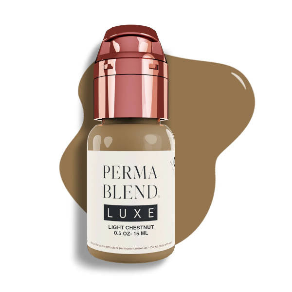 Perma Blend Luxe Light Chestnut Tattoo Pigment - Professional Tattoo Ink for Artists, Permanent Makeup & Cosmetic Tattooing | Ideal for Eyebrows, Lips & Body Art