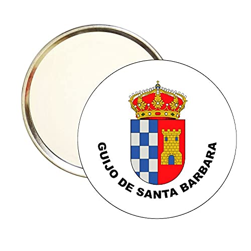 ASTUR PINS - Santa Barbara Caceres Heraldic Shield Design Mirror | Compact Makeup Mirror for Women, Perfect for Purse, Cosmetic Bag & Travel | Ideal Gift for Birthday, Anniversary & Special Occasions