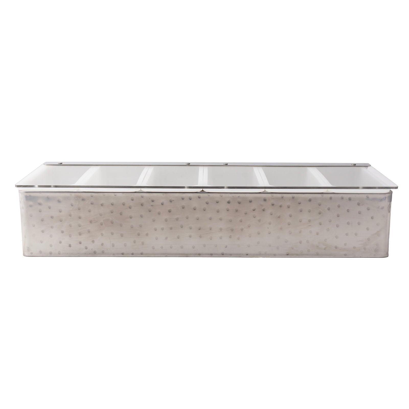 BarConic® Hammered Stainless Steel Condiment Holder - 6 Pint Capacity for Ketchup, Mustard & Sauces | Perfect for Restaurants, BBQs & Outdoor Dining