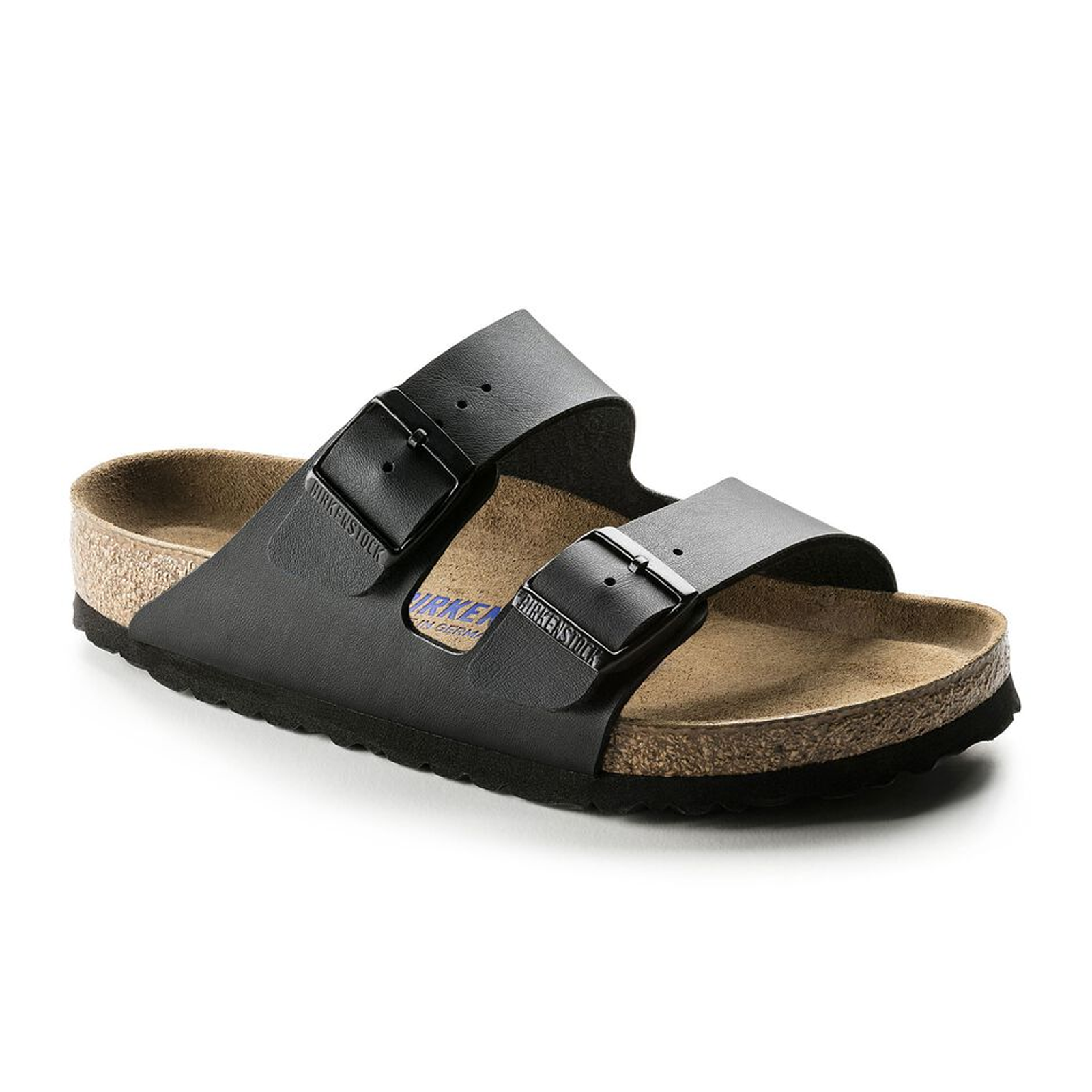 Birkenstock Arizona Soft Footbed Sandal - Unisex Comfortable Slide Sandals with Cork Footbed | Black Birko-Flor Upper | Perfect for Beach, Pool, and Casual Summer Outfits