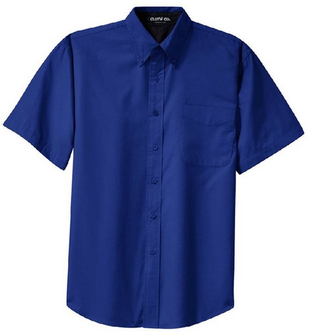 Clothe Co. Men's Short Sleeve Wrinkle Resistant Button Up Shirt - Easy Care, Breathable & Comfortable for Office, Casual Wear & Outdoor Activities