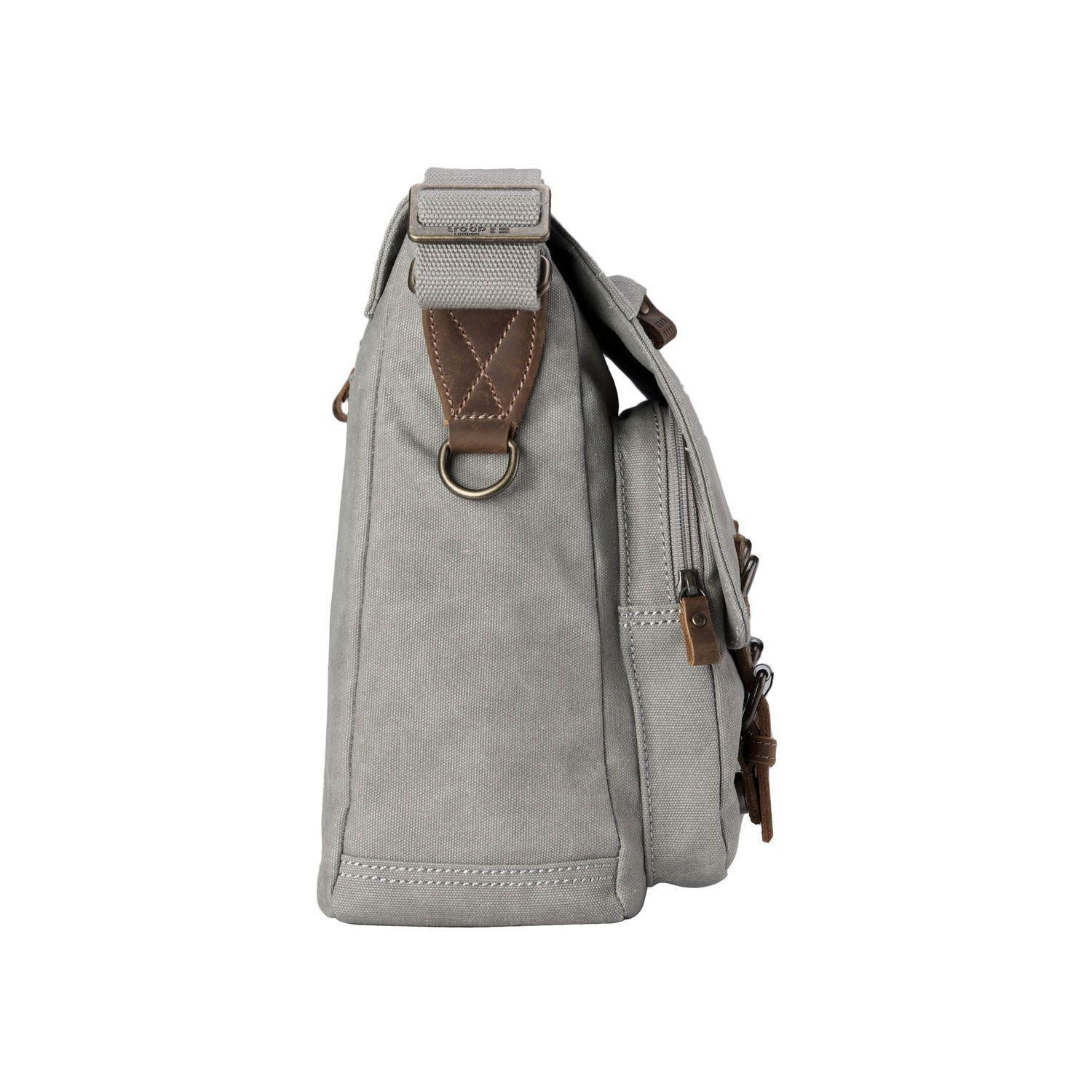 TRP0207 Troop London Classic Canvas Laptop Messenger Bag - Durable Water-Resistant Work & Travel Briefcase for Men & Women | Perfect for Office, Business Trips & Daily Commute