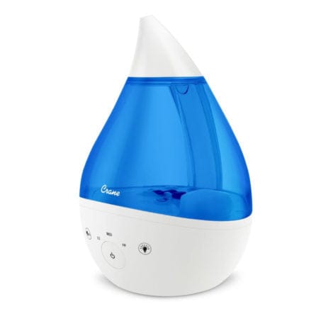 4-in-1 Crane Drop Top Fill Humidifier with Sound Machine - Clear/White | Ultrasonic Cool Mist for Baby Nursery, Bedroom & Office | Quiet Operation with Night Light