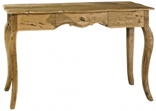 French Colonial Style 120cm Honey Brown 1-Drawer Console Table - Perfect for Entryway, Hallway & Living Room Decor
