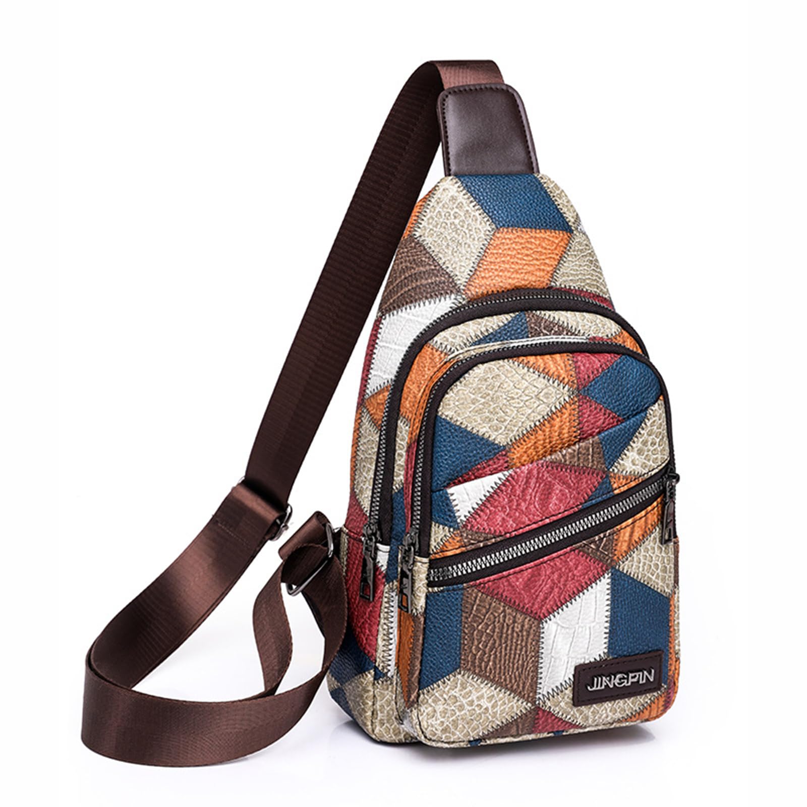 Stylish Leather Sling Bag for Women - Crossbody Fanny Pack Chest Bag with Adjustable Strap | Perfect for Travel, Running, Hiking & Everyday Use