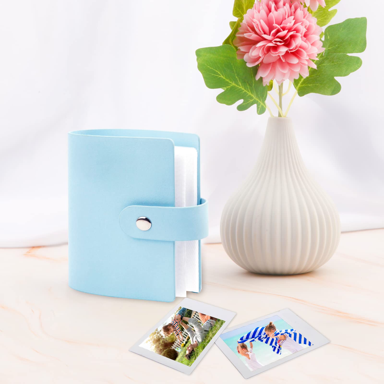 52-Pocket Small Photo Album for Fujifilm Instax Mini, Polaroid Snap & Z2300 - Holds 2x3 Instant Photos (Blue, 2-Pack) - Perfect for Travel Memories, Baby Photos & Party Snapshots