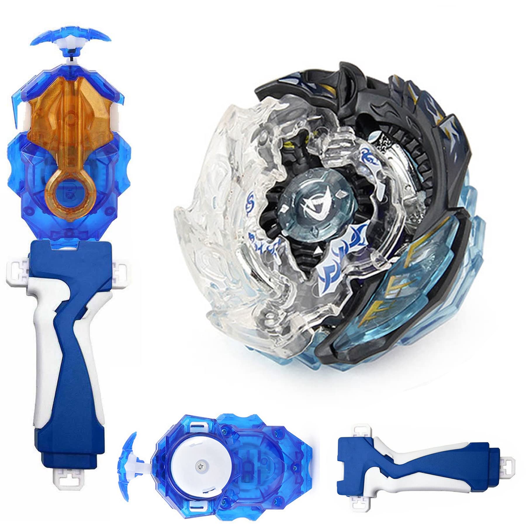 DYT Bey Battle Burst Blades Evolution Turbo Starter B-85 Killer Deathscyther/Doomscizor Spinning Top Toy Set with Launcher - Left & Right Spin DB Layer for Competitive Play | Perfect for Kids' Battles and Collectors (B-85)
