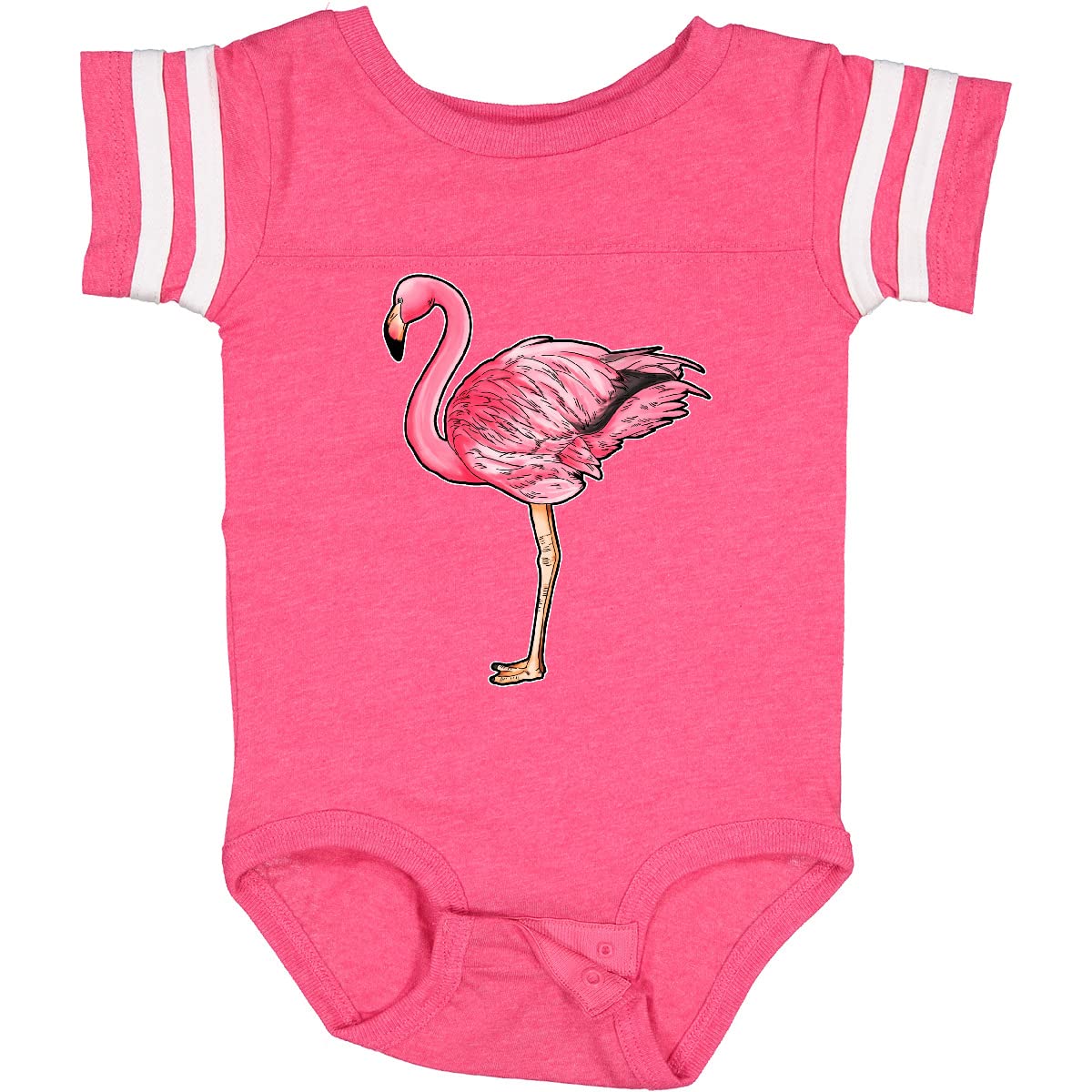 Inktastic Pink Flamingo Baby Bodysuit - Cute Flamingo Print Onesie for Newborns & Infants - Soft Cotton Baby Romper for Girls & Boys - Perfect for Playdates, Photo Shoots & Everyday Wear
