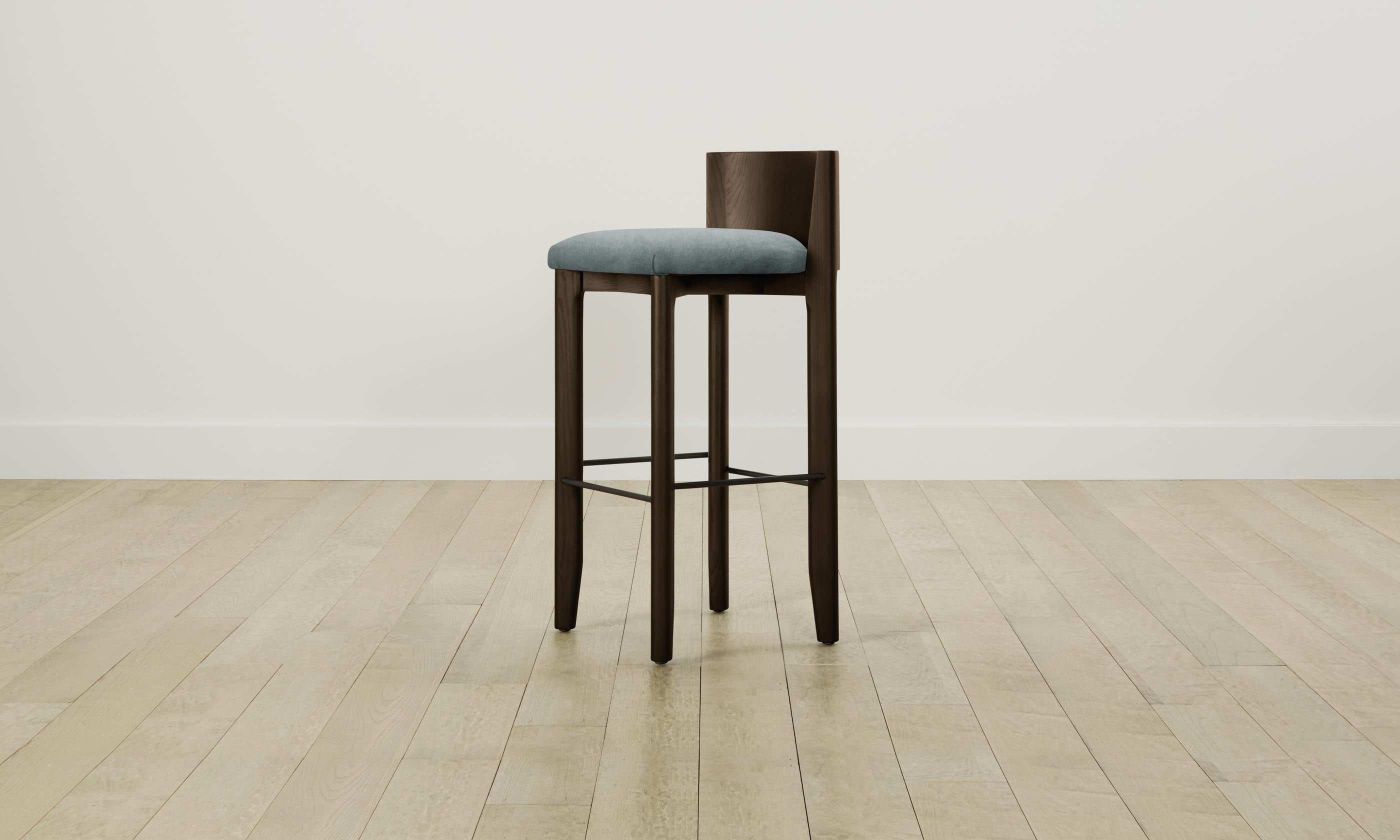 Delancey Bar & Counter Stool - Premium Performance Velvet Upholstery in Seafoam Green - Perfect for Kitchen Islands, Home Bars & Modern Dining Areas