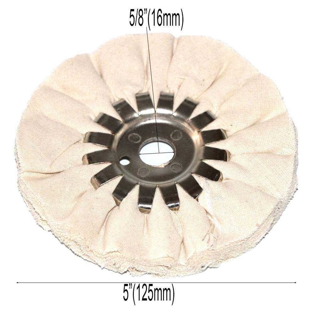 2 Pack 4 Inch White Cotton Polishing Buffing Wheels for Bench Grinder - 100mm Metal Polishing Disc Abrasive Tool for Grinding, Polishing Metal, Wood & Jewelry - Perfect for DIY, Automotive & Metalworking Projects