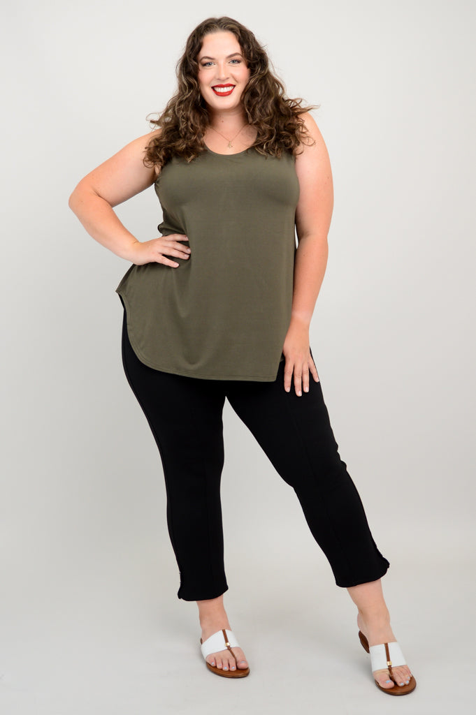 Jazz Tank Top for Women - Soft Bamboo Fabric, Khaki Color - Perfect for Yoga, Casual Wear & Summer Outfits
