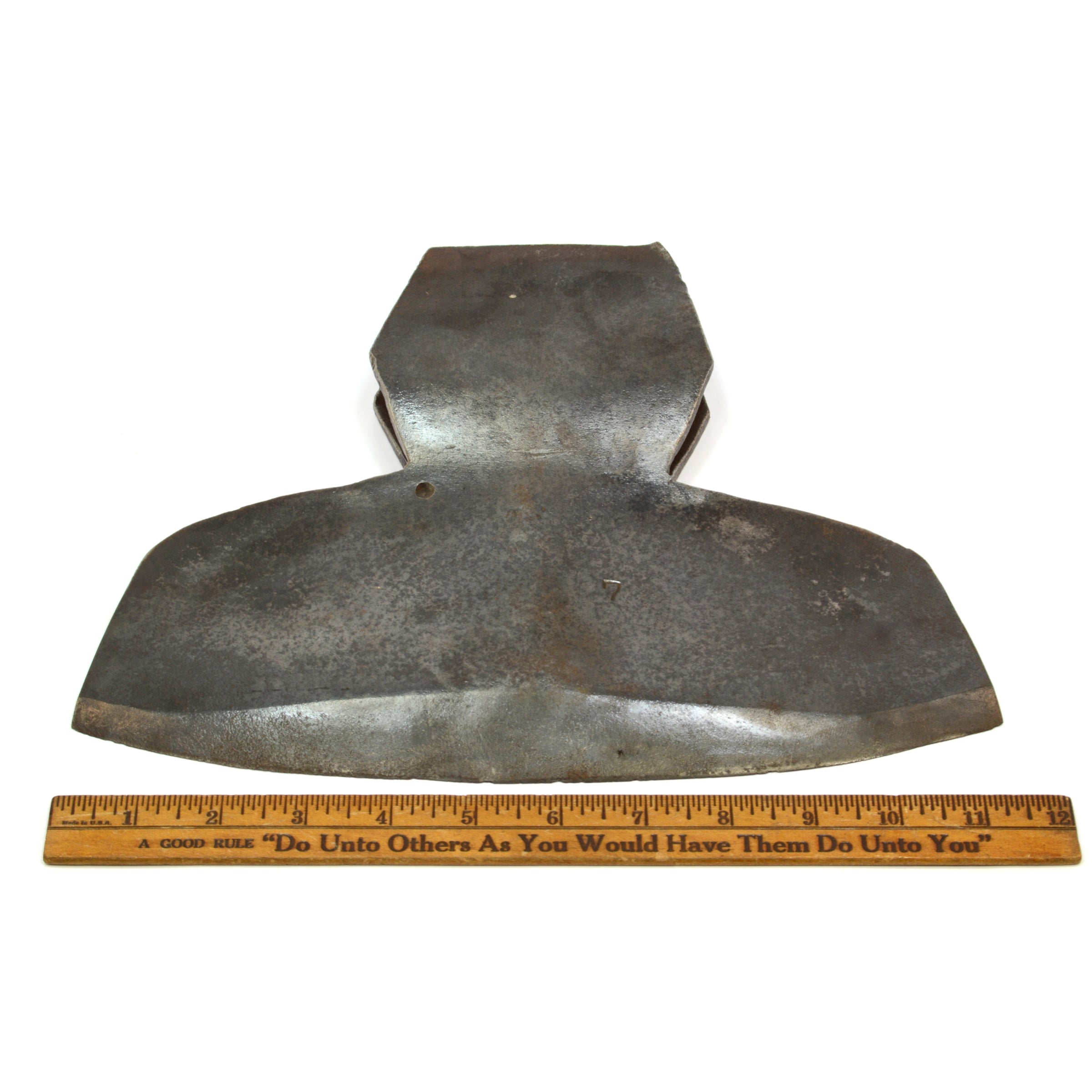 Vintage Ramsey Pattern Broad Hewing Axe Head - 7 lbs with 11.25