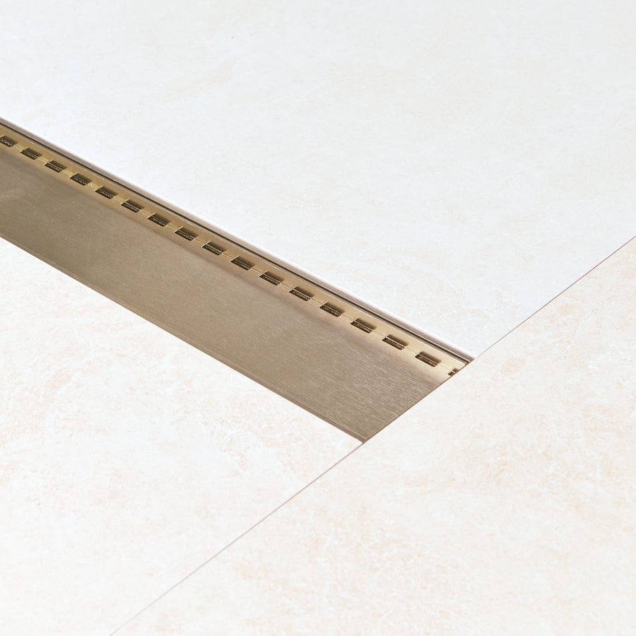1M Aluminum Floor Drain with Warm Brushed Nickel Finish - Durable Bathroom & Shower Drain for Modern Homes