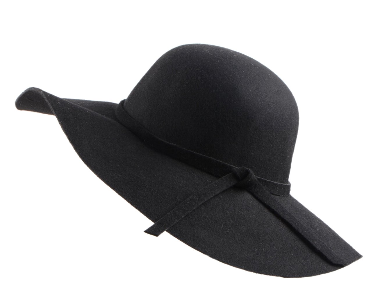 Urban CoCo Women's Foldable Wide Brim Wool Fedora Hat with Bow - Stylish Sun Hat for Outdoor, Beach, Travel & Fashion Accessories