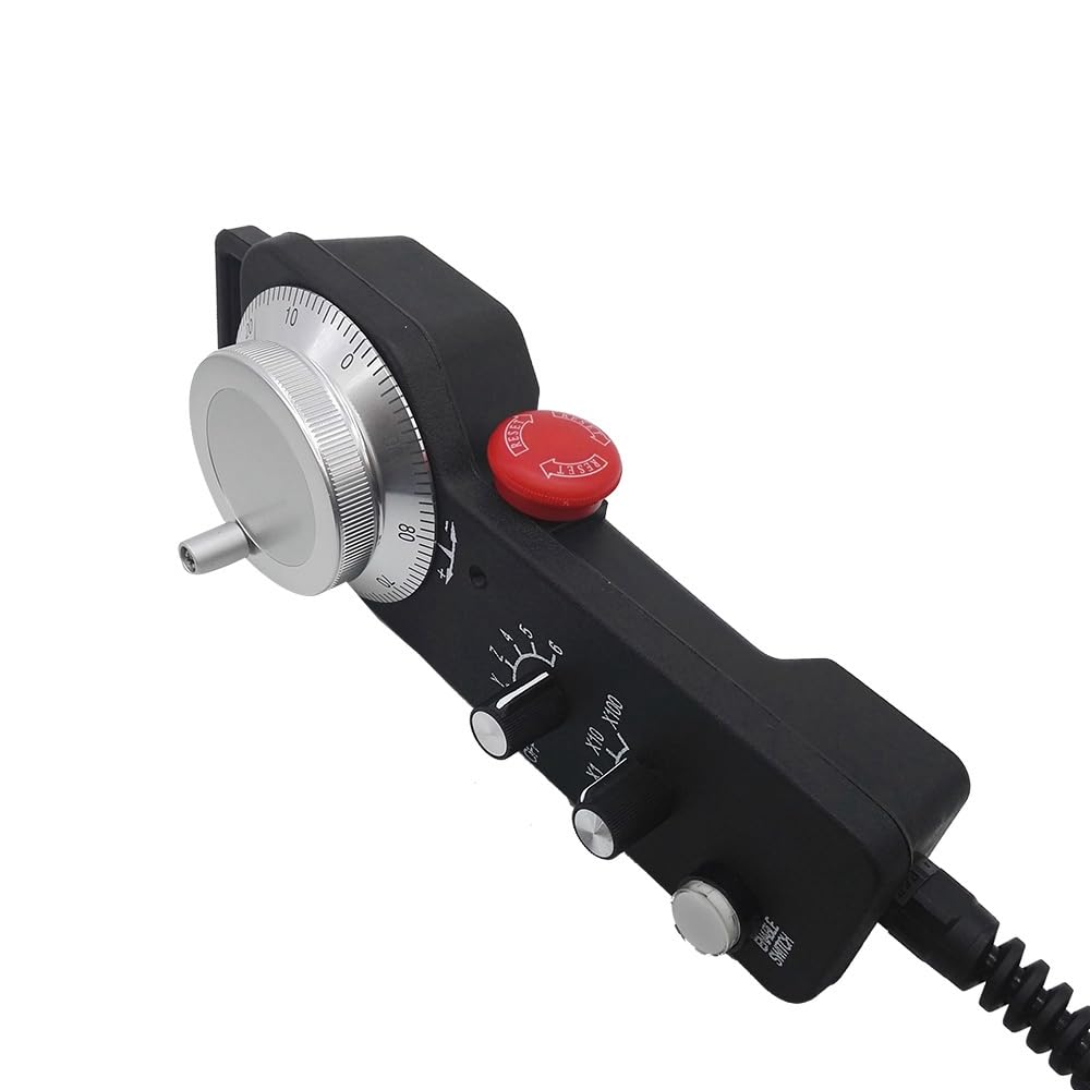 6 Axis 24V CNC MPG Manual Pulse Generator - CALT TM2080-100BST24 Magnification Switch for CNC Machine Control | Perfect for Milling, Lathe & Router Operations