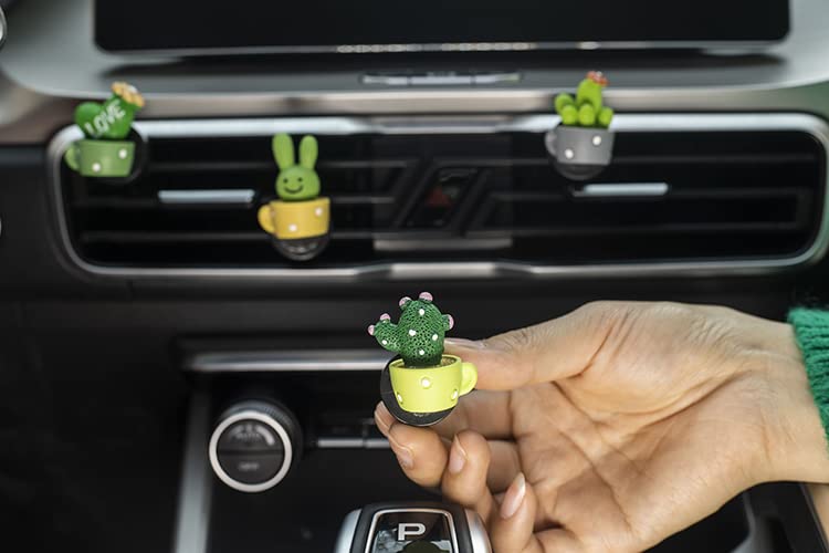 4-Pack Cute Cactus Love Air Freshener for Car - Vent Clip Scent Diffuser with Aromatherapy Benefits, Home & Office Decor Accessories - Perfect for Gifts, Travel, and Everyday Freshness