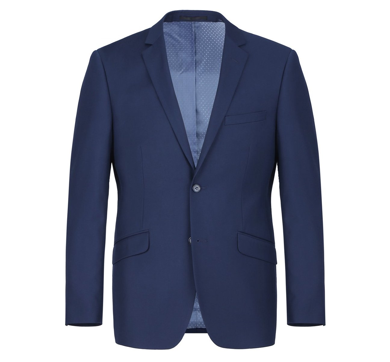 Alessandro Vitello by Renoir 2-Piece Slim Fit Notch Lapel Solid Suit for Men | Business Formal & Wedding Attire | Premium Italian Wool Blazer & Dress Pants Set