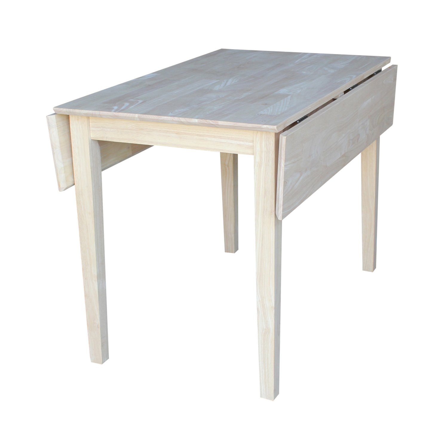 International Concepts Square Dual Drop Leaf Dining Table - 40 x 24 x 40 Inches - Expandable Space-Saving Table for Small Kitchens, Apartments & Dining Rooms