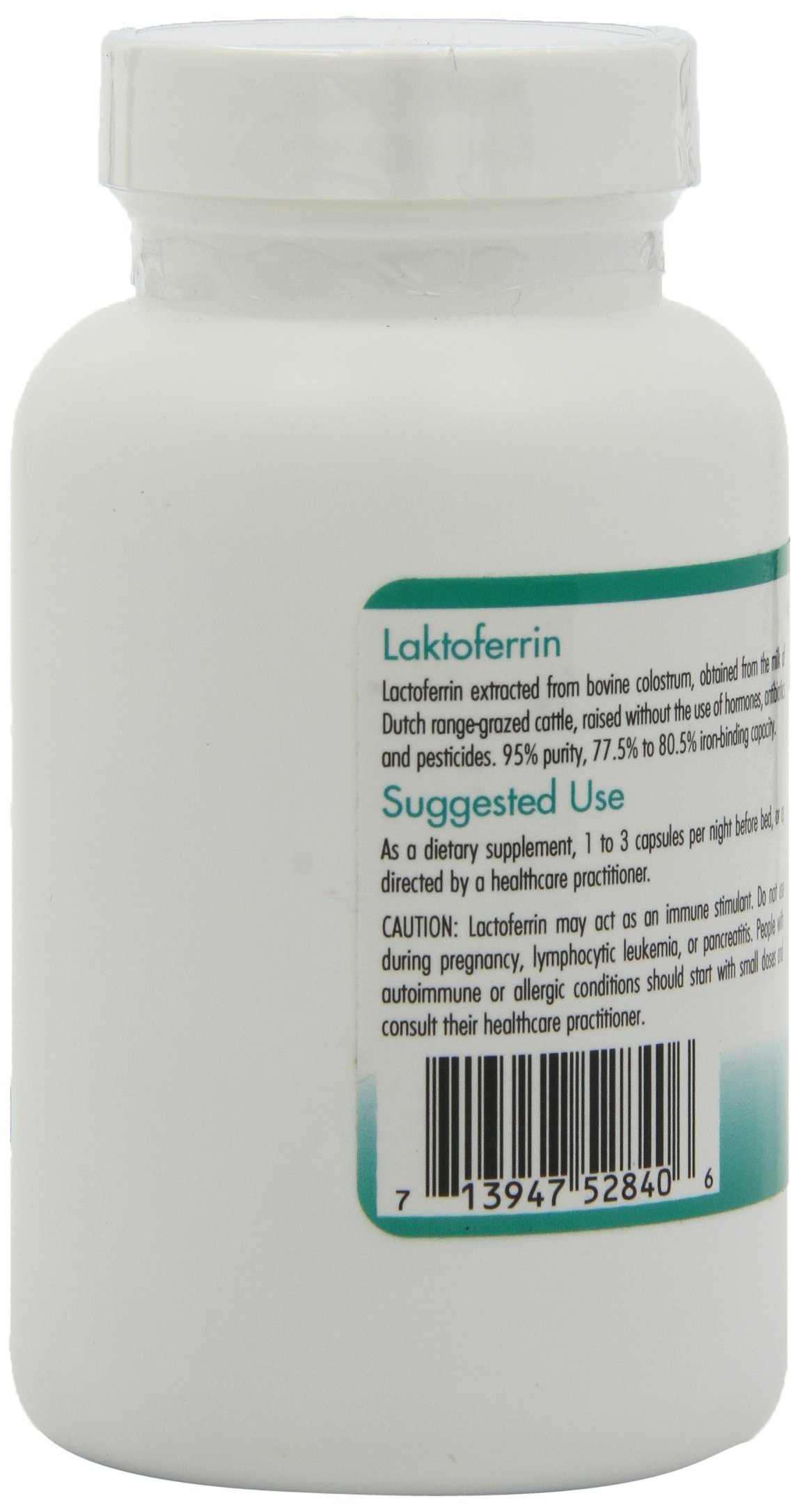 Nutricology Lactoferrin Supplement 350mg - Bovine Colostrum Immune Support, Iron Supplement with Bioactive Peptides, 90 Vegicaps for Daily Immune & Gut Health - Perfect for Travel, Fitness & Wellness Routines