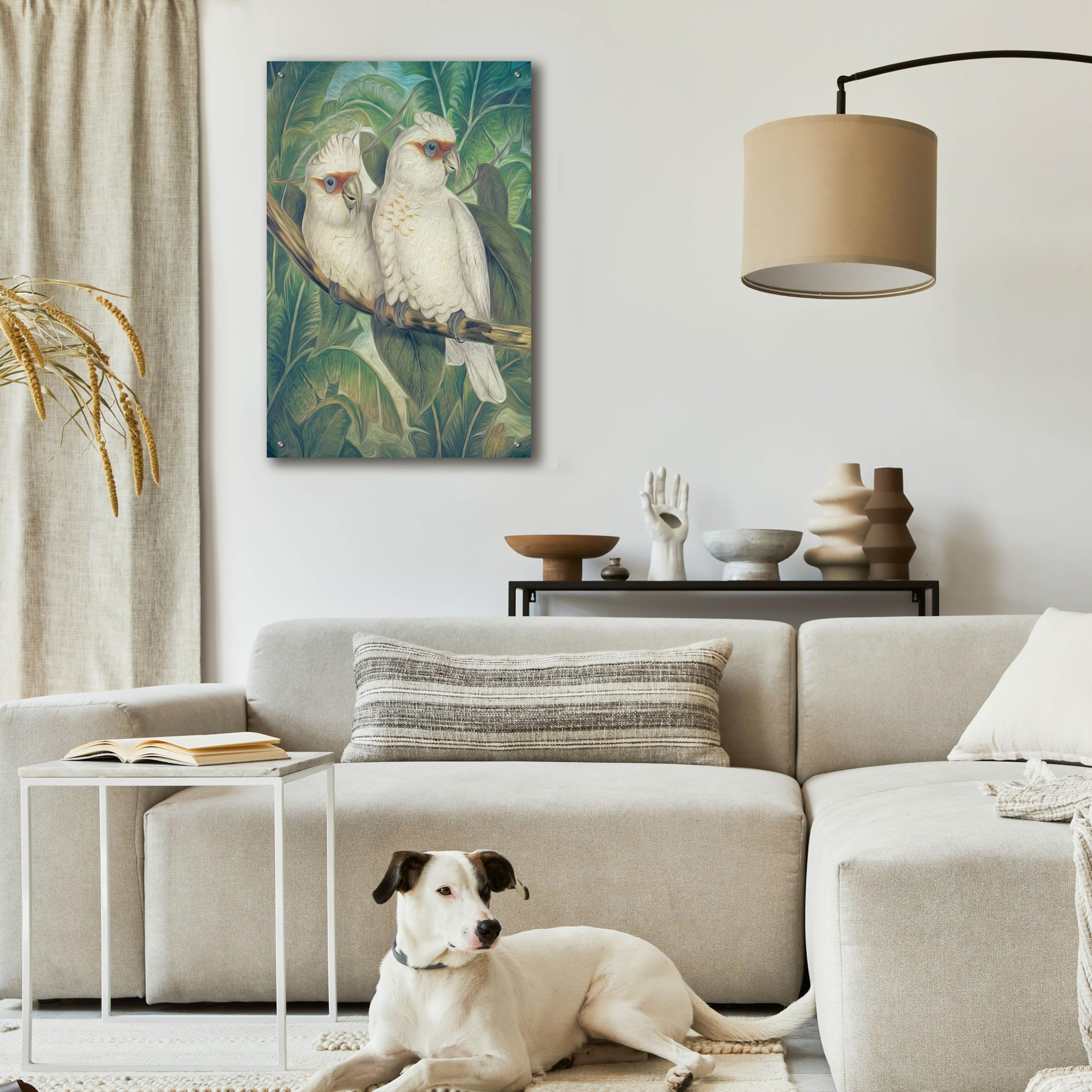 Steve Hunziker 'Painted Plumage Three' Acrylic Glass Wall Art - 24x36 Inches Modern Bird Painting for Living Room, Bedroom & Office Decor
