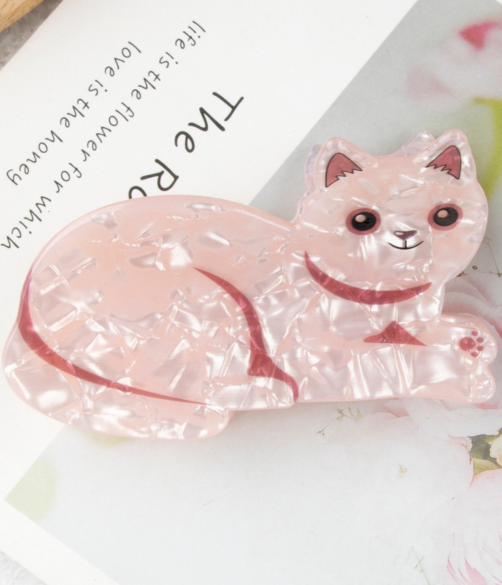Pink Sweet Cat Hair Claw Clip - Cute Cat Ear Hair Accessories for Women & Girls - Perfect for School, Work, Parties & Everyday Hairstyles