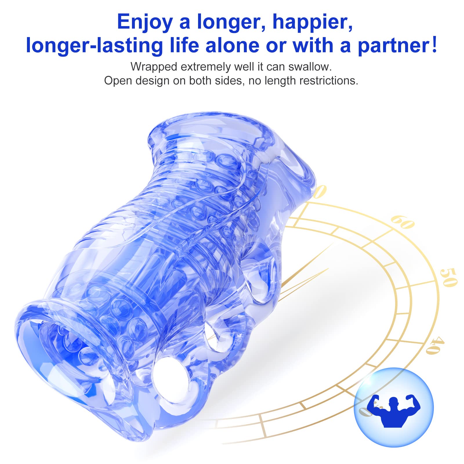 Premium Male Masturbator - Realistic Pocket Pussy Stroker & Anal Doll for Men | Oral Handjob & Glans Training Tool | Penis Massager with Open-Ended Sleeve | Perfect for Solo Play, Couples Fun & Discreet Pleasure