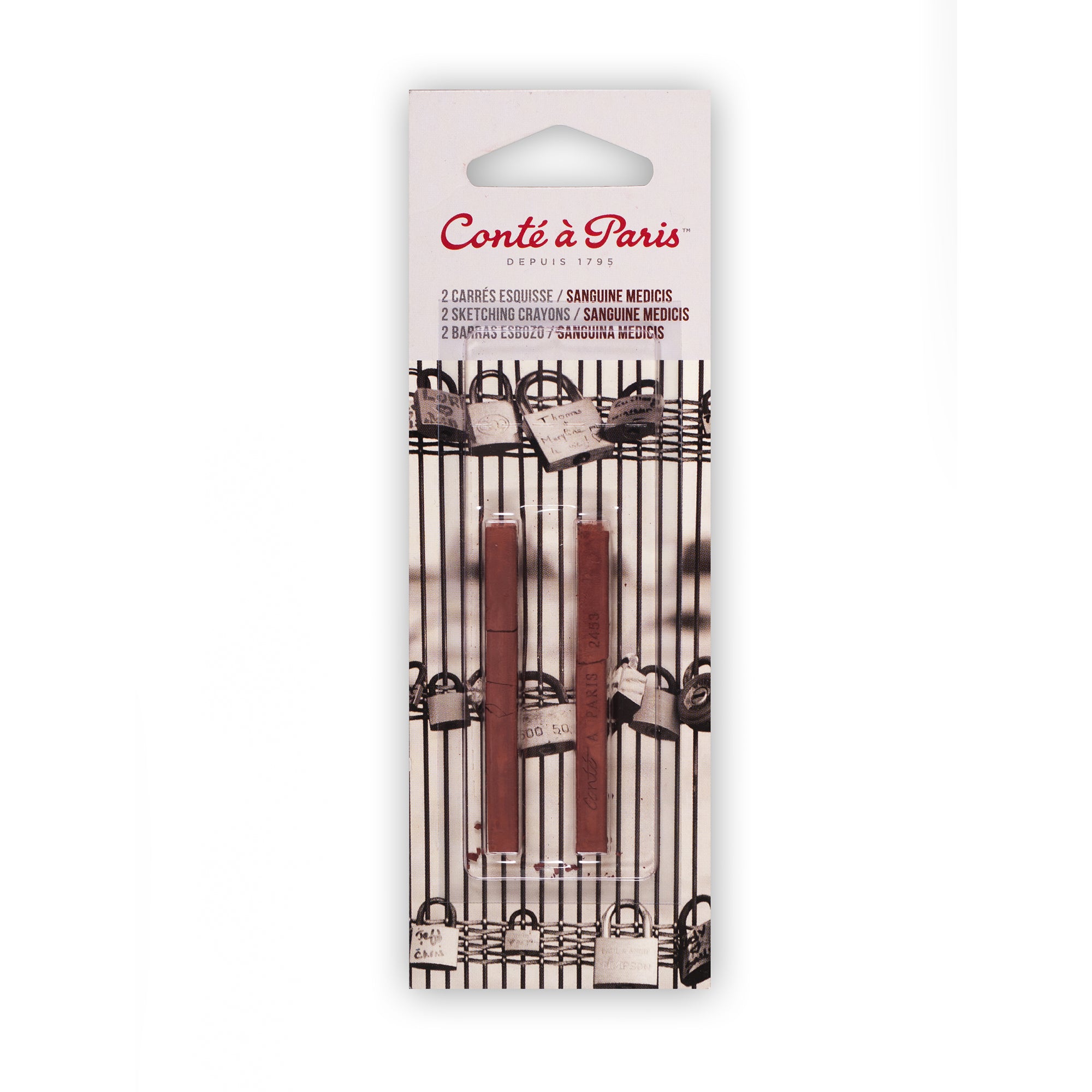 2 Pack Professional Sketching Crayons - Sanguine Medicis Artist Drawing Pencils for Sketching, Shading & Blending | Perfect for Portraits, Figure Drawing & Art Classes