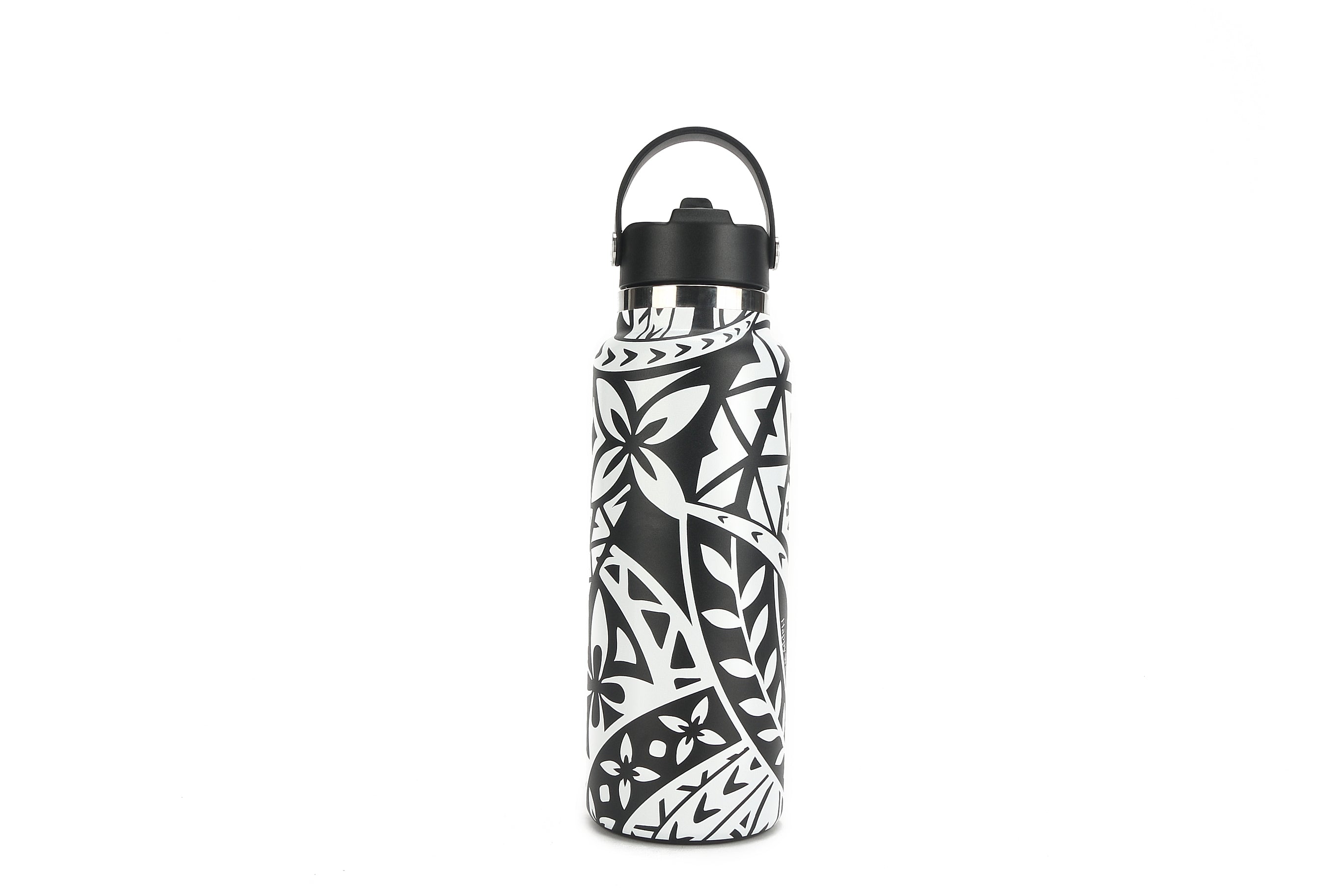 40oz Insulated Stainless Steel Water Bottle with Leak-Proof Lid - Keeps Drinks Cold for 24 Hours & Hot for 12 Hours - Perfect for Gym, Hiking, Travel & Office Use - Black Tapa Design