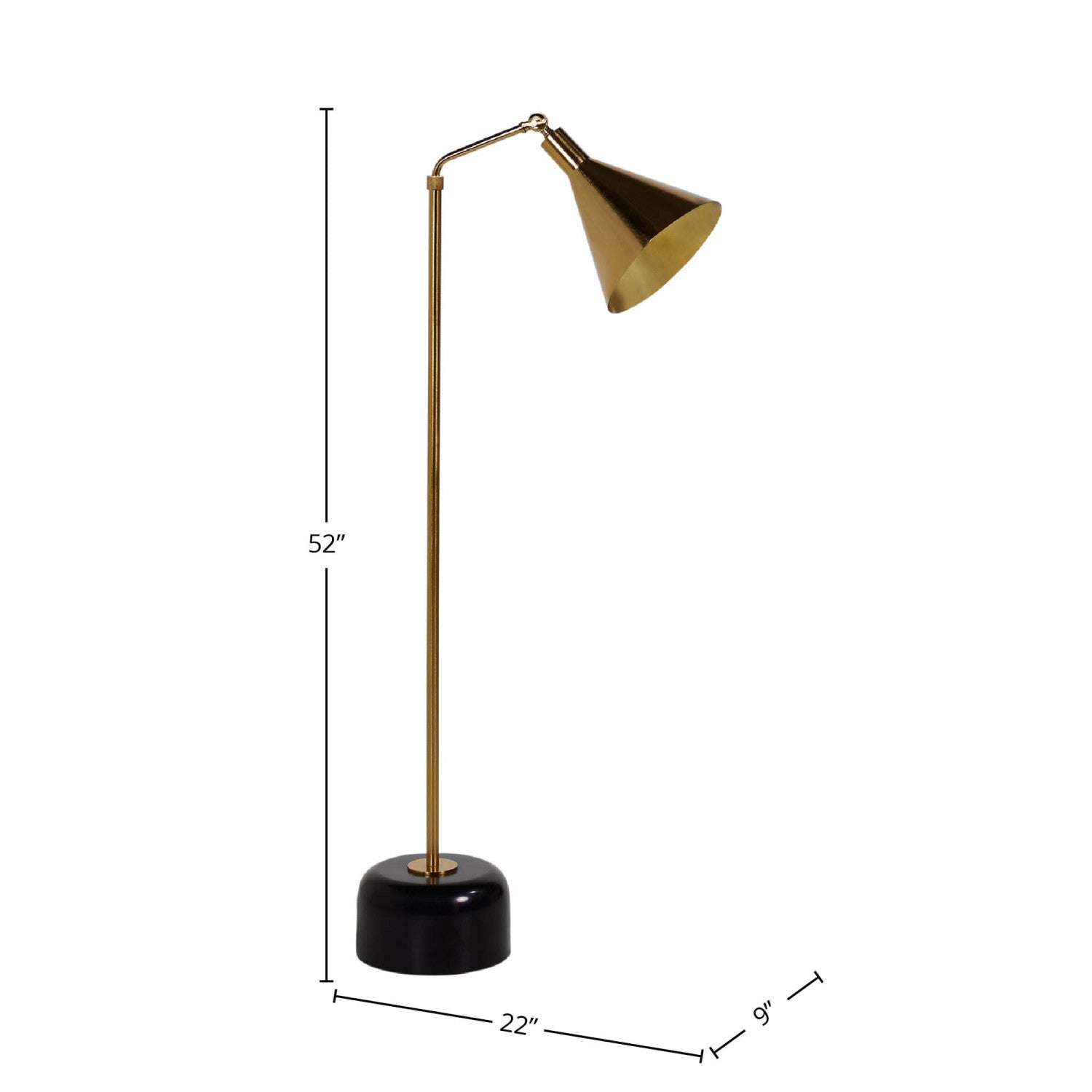 Altelune Modern Gold Floor Lamp - Adjustable Standing Light for Living Room, Bedroom, or Office - Elegant Home Decor Lighting Fixture with Warm Ambient Glow